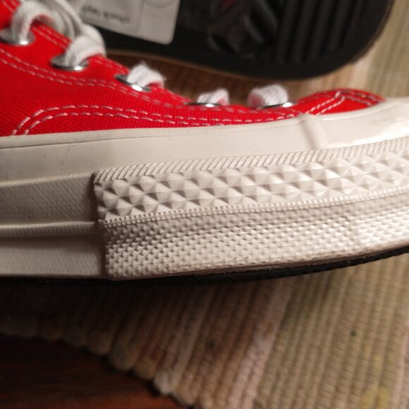 NWOT Red White Chuck Taylor All Starr Converse high top sz 8 men womens sz 10 - Picture 4 of 6
